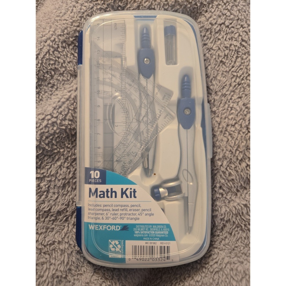 Wexford 10 Pieces Math Kit (LOC BK-12) New